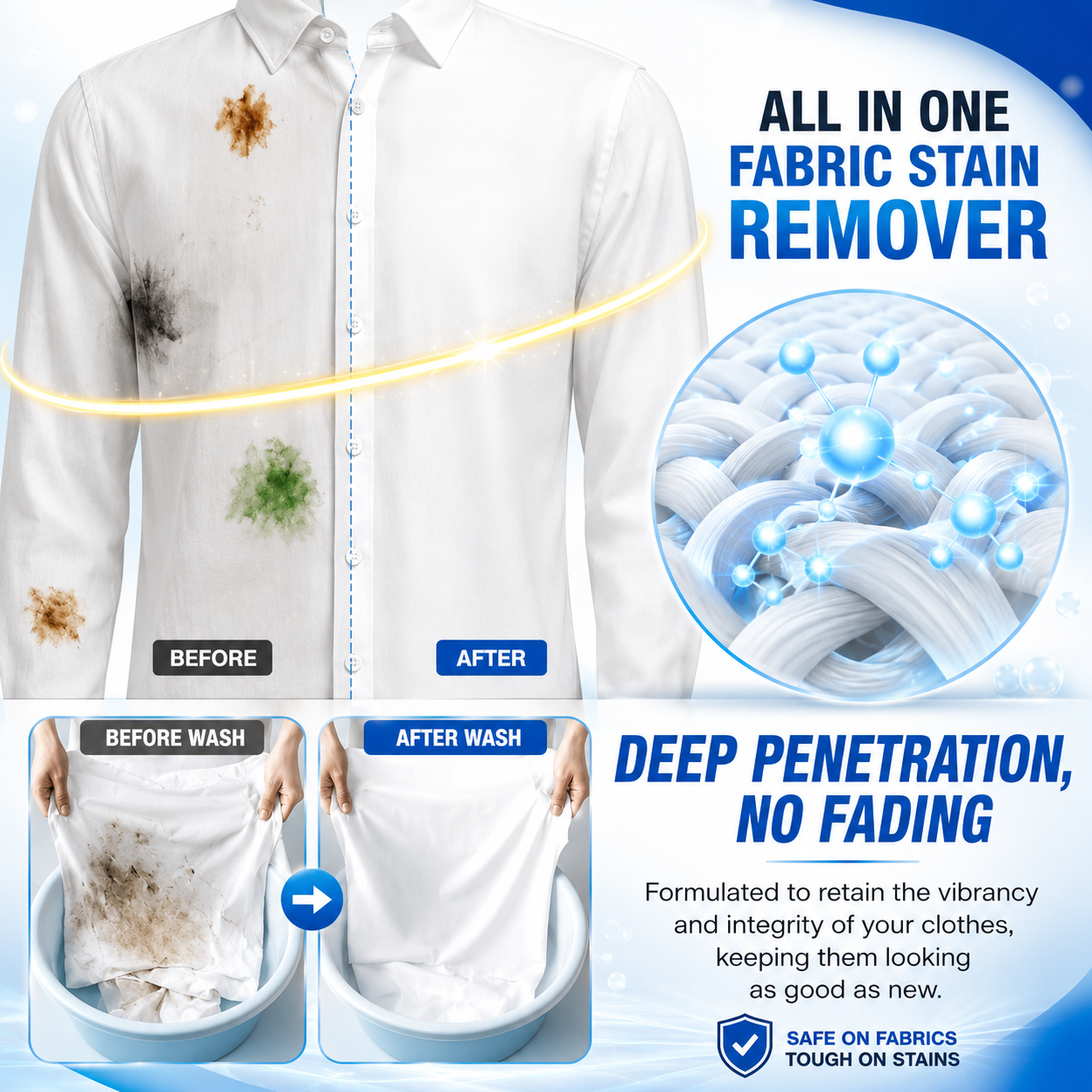 ✨ Instant Fabric Stain Cleaner - Buy 1 Get 1 FREE
