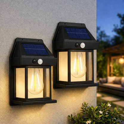 Solar Wall Lantern with 3 Light Modes & IP65 Waterproof Protection