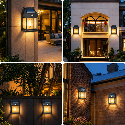 Solar Wall Lantern with 3 Light Modes & IP65 Waterproof Protection